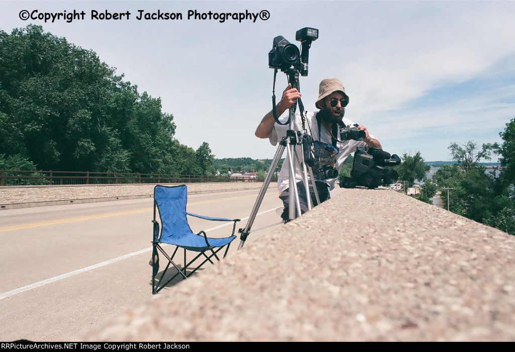 "Self Timer" of me (RLJ II) with 5 cameras, chair, tripod
